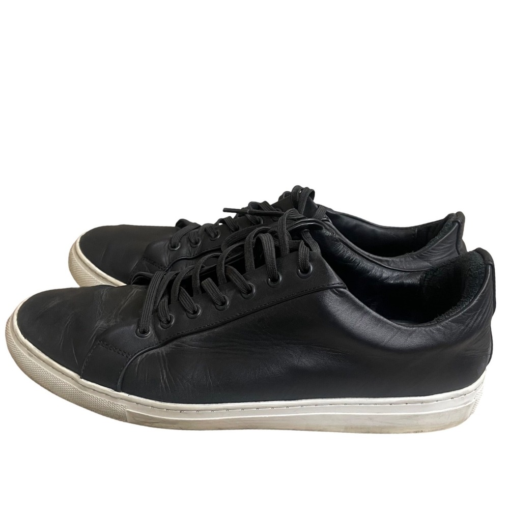 Thursday Boot Company Sz 11.5‎ Low Top Mens Matte Black Leather Sneakers Shoes